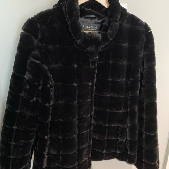 Kristen Blake Faux Fur Jacket Coat XS Black - Picture 4 of 12
